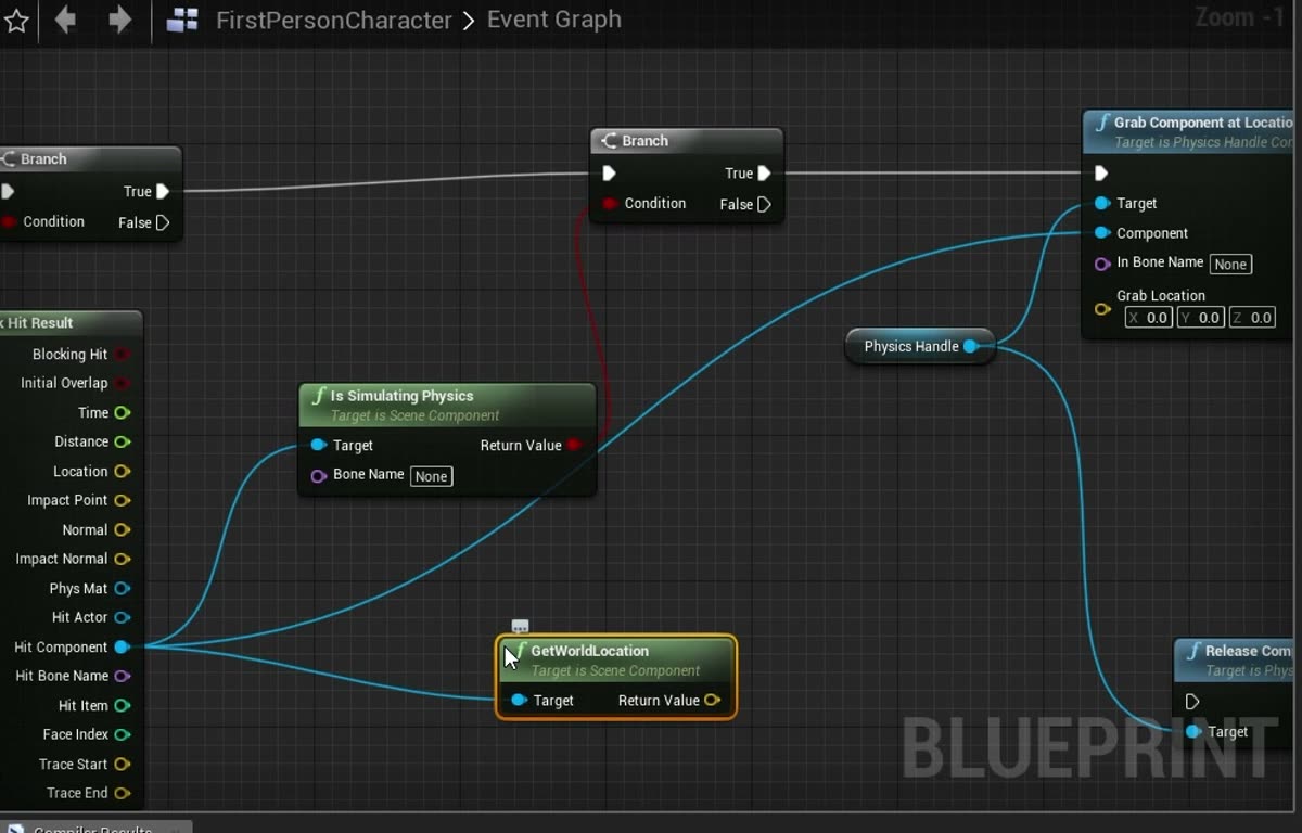 A Physics Handle to grab, carry and drop objects around the scene.
